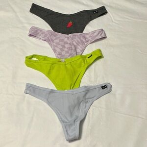 PINK Victoria's Secret Vibrant Panty Set - Gray, Purple, Yellow, Light Blue